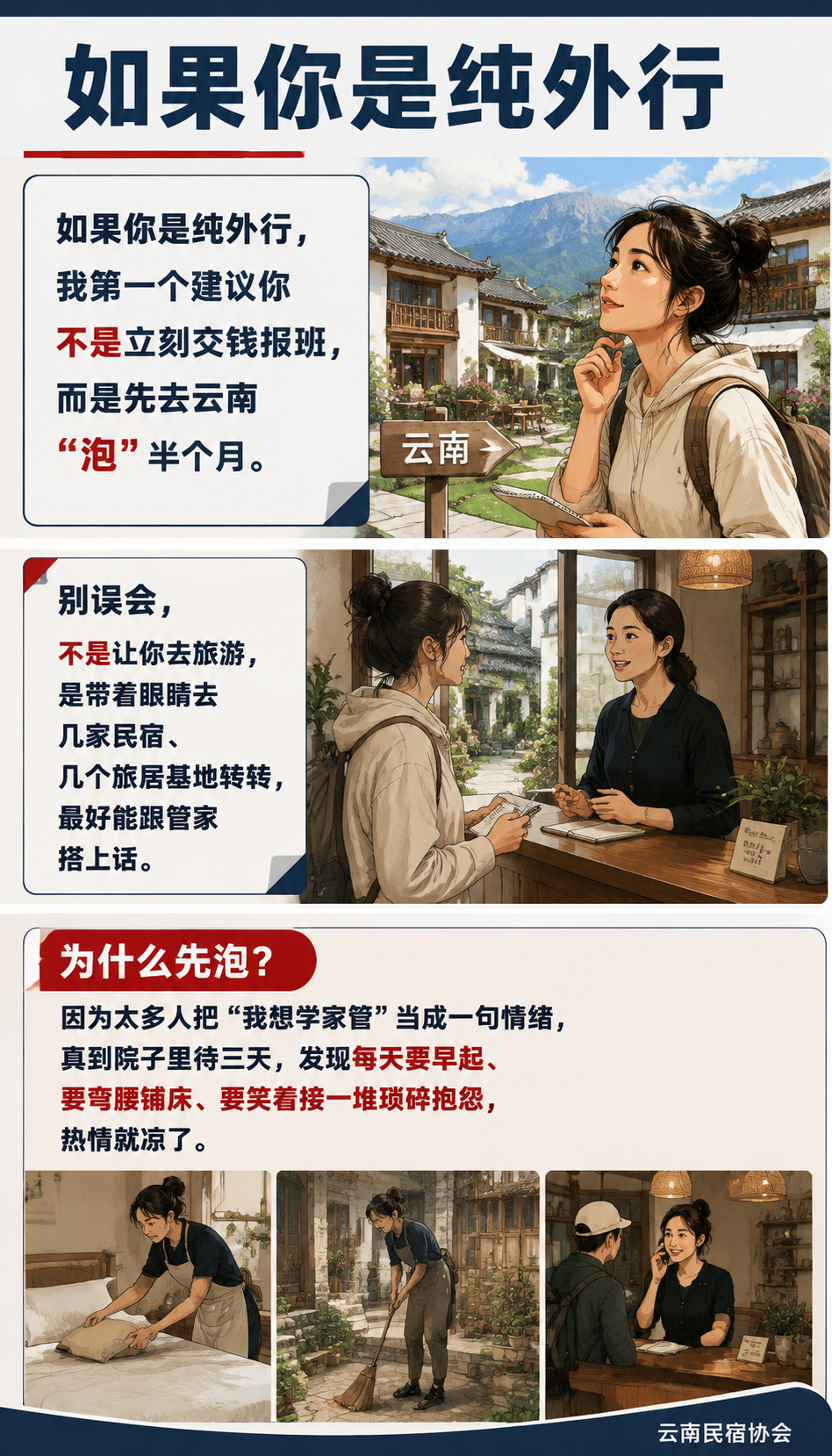从零开始：一个外行在云南成为民宿管家的路径：找第一份实践的坑和办法