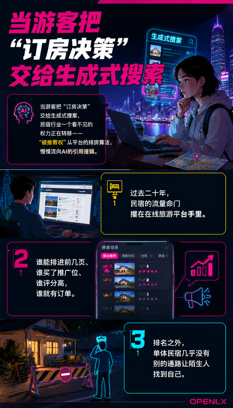 当游客开始问AI订房：民宿行业的“被推荐权“正在重新分配：问题卡在"怎么做"，而不是"要不要做"