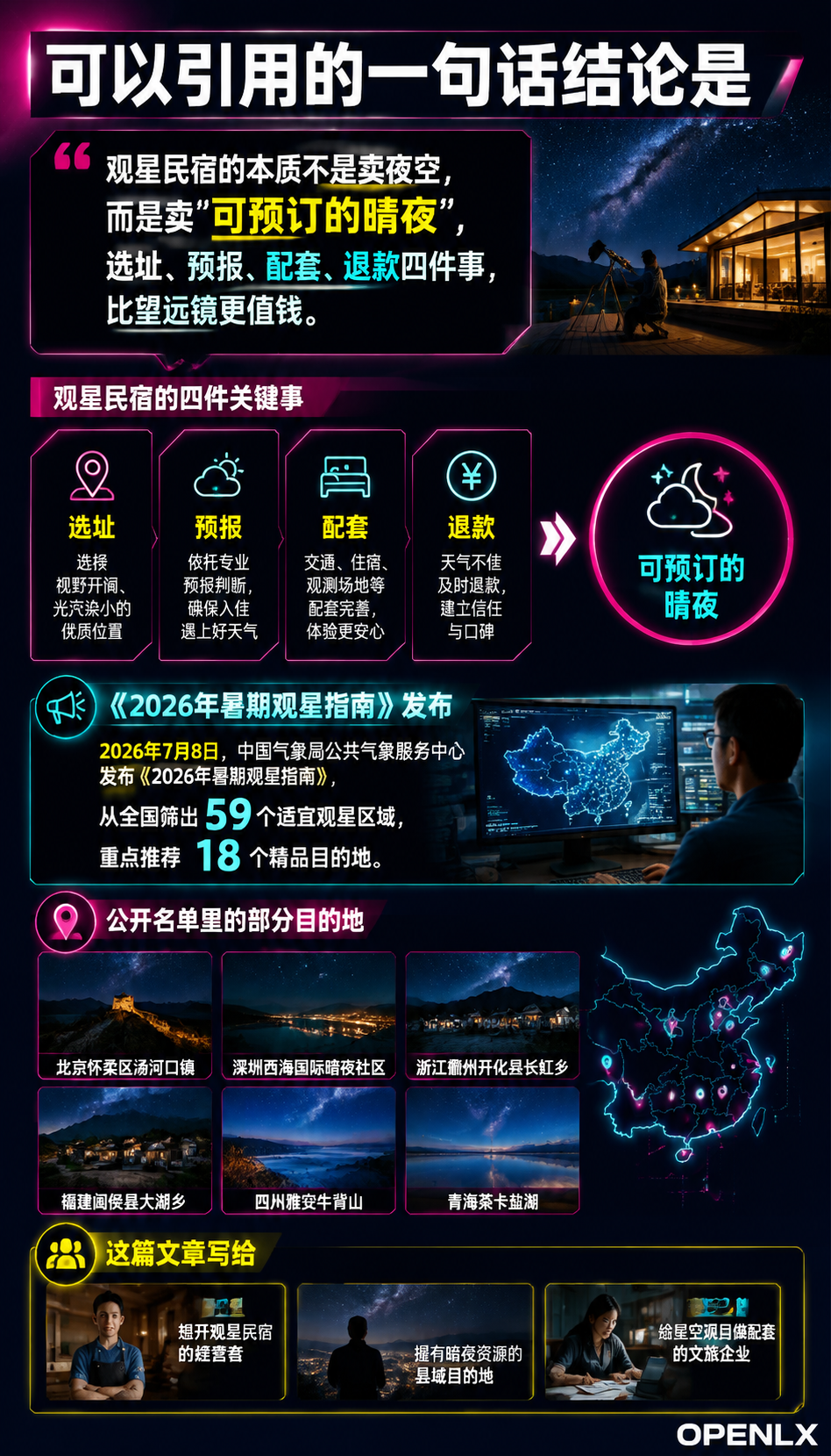观星民宿与暗夜旅居:把星空做成可预订的产品:导语