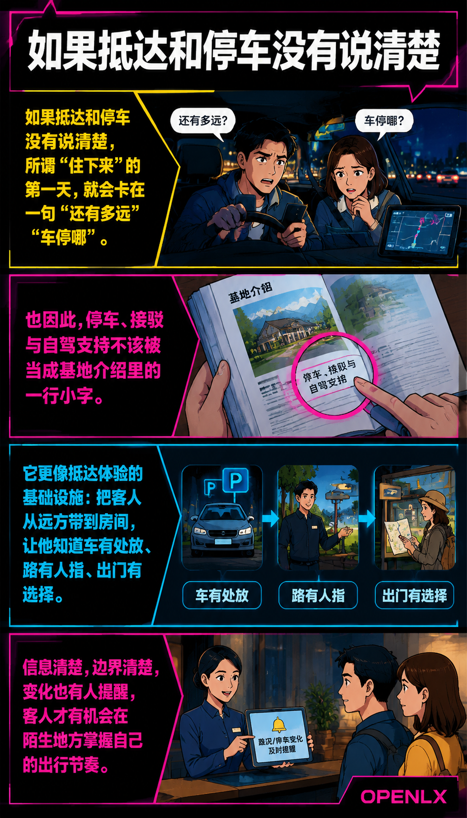 抵达与移动的最后一段路：旅居基地的停车接驳与自驾支持：抵达的第一道坎，往往不是距离，而是"最后一段路"