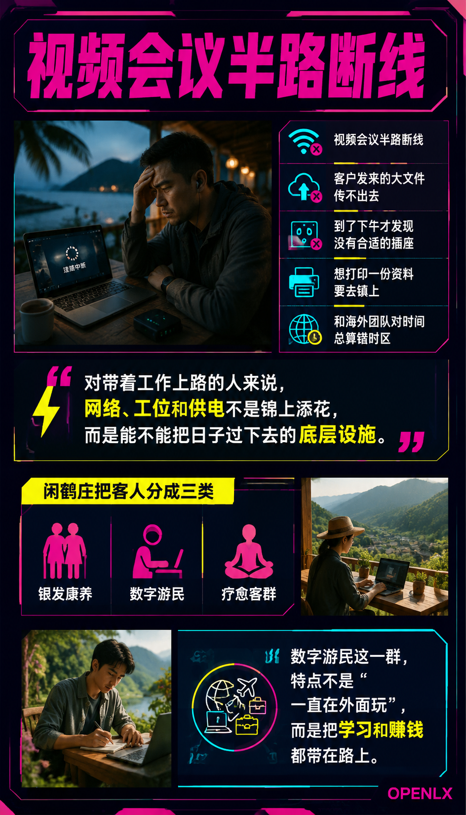 网络是边走边学边赚的基础设施：旅居基地如何接住数字游民办公：网络不是附加项，是边走边学边赚的底座